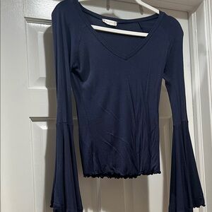 Elegant Navy Blue Women's Top